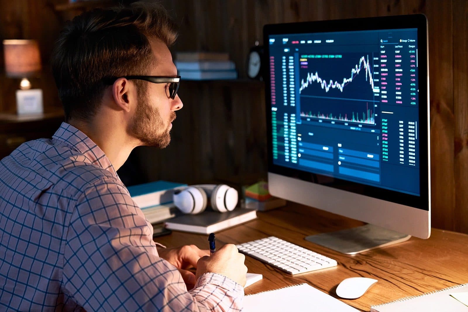 Analyst reviewing a financial model